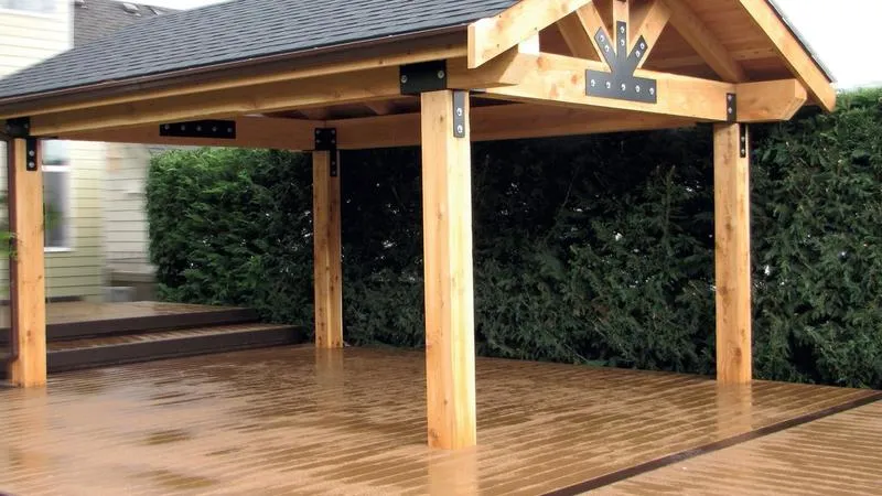 Fundament pod wiatę drewnianą