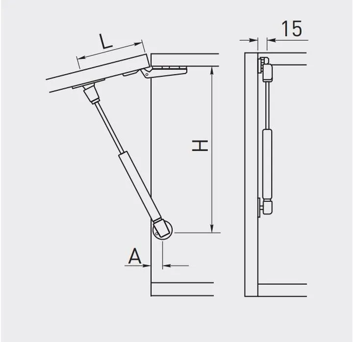 Montaż podnośnika gazowego
