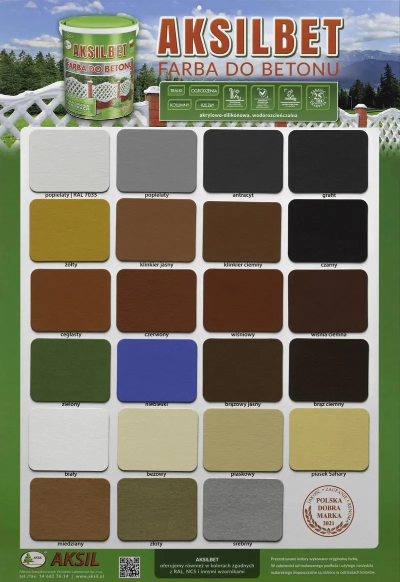 Rodzaje farb do betonu