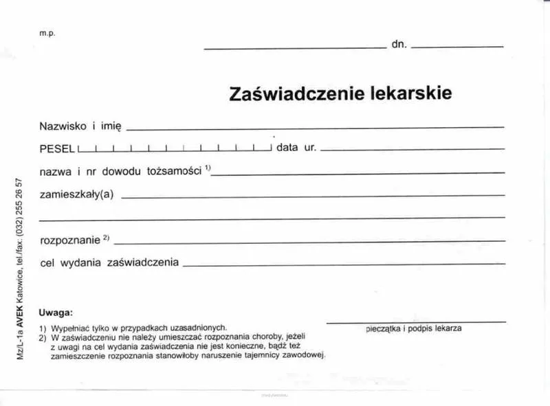Zwolnienie lekarskie